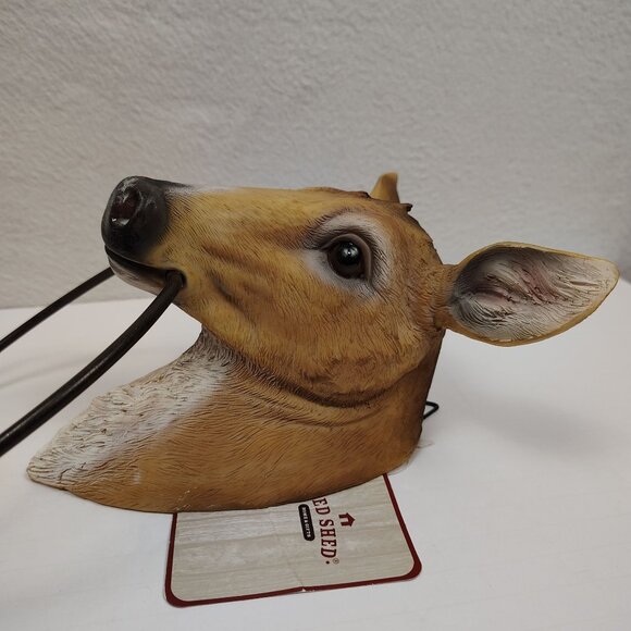 Red Shed Doe Deer Towel Ring Holder Rustic Hunting Cabin - Picture 3 of 12